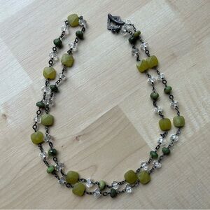 Silpada Green Beaded Necklace Retired N1247